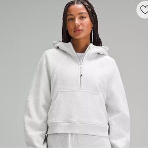 Scuba oversized half-zip hoodie